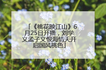 《桃花映江山》6月25日开播，刘学义孟子义恨海情天开启国风桃色