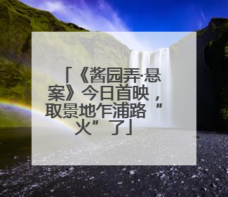 《酱园弄·悬案》今日首映，取景地乍浦路“火”了