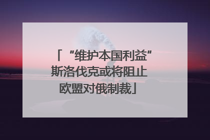 “维护本国利益” 斯洛伐克或将阻止欧盟对俄制裁
