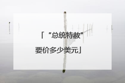 “总统特赦”要价多少美元