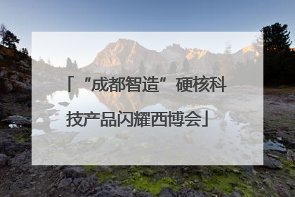 “成都智造”硬核科技产品闪耀西博会