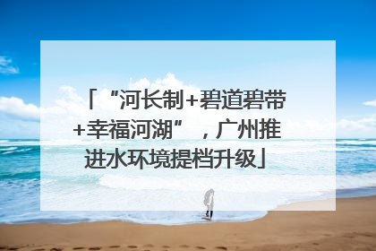 “河长制+碧道碧带+幸福河湖”，广州推进水环境提档升级