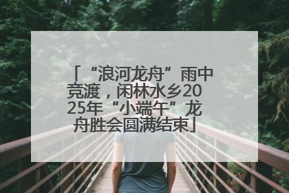 “浪河龙舟”雨中竞渡，闲林水乡2025年“小端午”龙舟胜会圆满结束