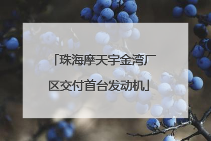 珠海摩天宇金湾厂区交付首台发动机