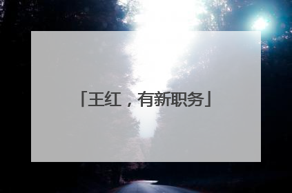 王红，有新职务