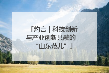 灼言｜科技创新与产业创新共融的“山东范儿”