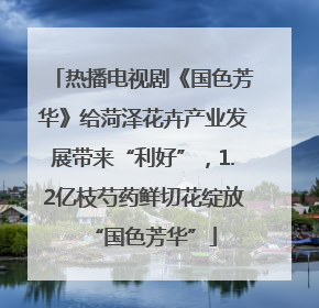 热播电视剧《国色芳华》给菏泽花卉产业发展带来“利好”，1.2亿枝芍药鲜切花绽放“国色芳华”