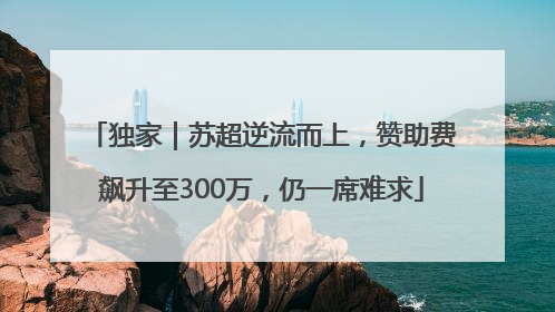 独家｜苏超逆流而上，赞助费飙升至300万，仍一席难求