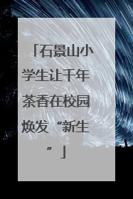 石景山小学生让千年茶香在校园焕发“新生”