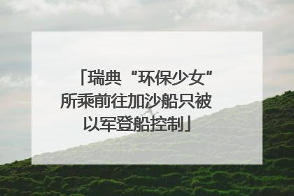 瑞典“环保少女”所乘前往加沙船只被以军登船控制
