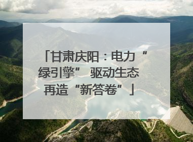 甘肃庆阳：电力“绿引擎” 驱动生态再造“新答卷”