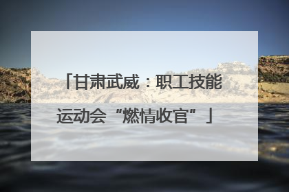 甘肃武威：职工技能运动会“燃情收官”