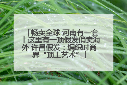 畅卖全球 河南有一套丨这里有一顶假发俏卖海外 许昌假发：编织时尚界“顶上艺术”