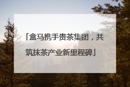 盒马携手贵茶集团，共筑抹茶产业新里程碑