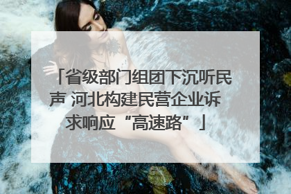 省级部门组团下沉听民声 河北构建民营企业诉求响应“高速路”