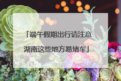 端午假期出行请注意 湖南这些地方易堵车