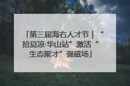 第三届海右人才节｜“拾夏凉·华山站”激活“生态聚才”强磁场