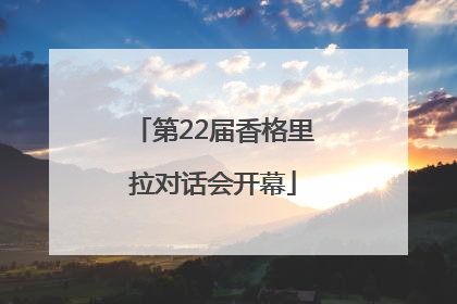 第22届香格里拉对话会开幕