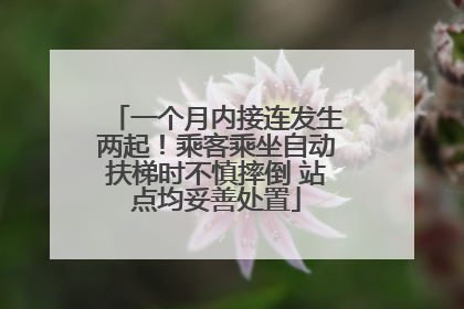 一个月内接连发生两起！乘客乘坐自动扶梯时不慎摔倒 站点均妥善处置