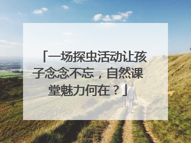 一场探虫活动让孩子念念不忘，自然课堂魅力何在？