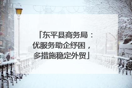 东平县商务局：优服务助企纾困，多措施稳定外贸