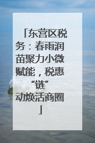 东营区税务：春雨润苗聚力小微赋能，税惠 “链” 动焕活商圈