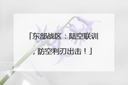 东部战区：陆空联训，防空利刃出击！