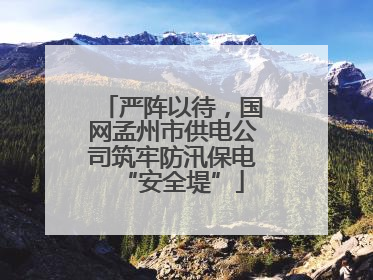 严阵以待，国网孟州市供电公司筑牢防汛保电“安全堤”