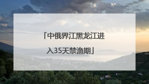中俄界江黑龙江进入35天禁渔期