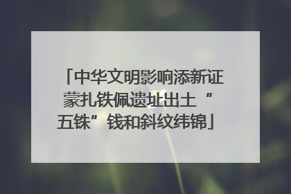 中华文明影响添新证 蒙扎铁佩遗址出土“五铢”钱和斜纹纬锦