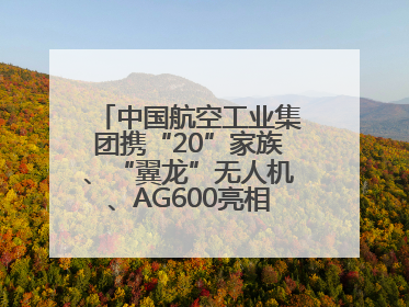 中国航空工业集团携“20”家族、“翼龙”无人机、AG600亮相巴黎航展