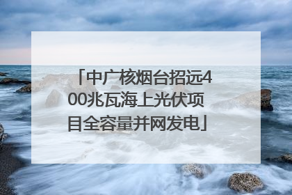 中广核烟台招远400兆瓦海上光伏项目全容量并网发电