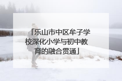 乐山市中区牟子学校深化小学与初中教育的融合贯通