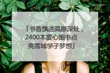 书香飘进高原深处，2400本爱心图书点亮雪域学子梦想
