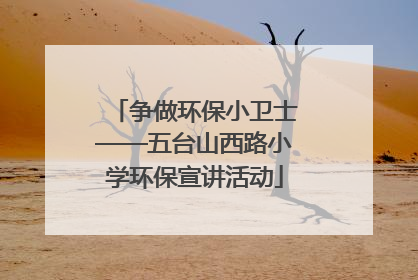 争做环保小卫士——五台山西路小学环保宣讲活动