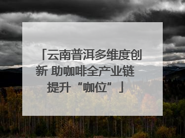 云南普洱多维度创新 助咖啡全产业链提升“咖位”