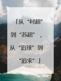 从“村超”到“苏超”，从“追球”到“追求”