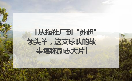 从拖鞋厂到“苏超”领头羊，这支球队的故事堪称励志大片