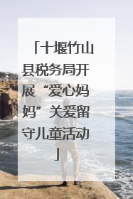 十堰竹山县税务局开展“爱心妈妈”关爱留守儿童活动
