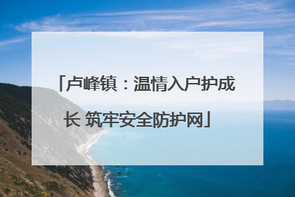 卢峰镇：温情入户护成长 筑牢安全防护网