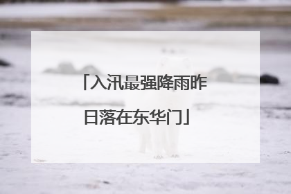 入汛最强降雨昨日落在东华门