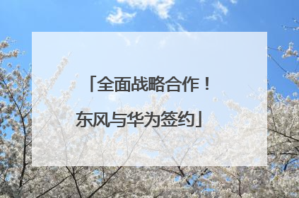 全面战略合作！东风与华为签约