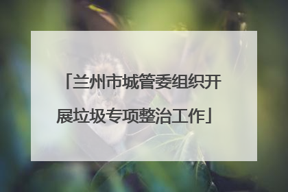 兰州市城管委组织开展垃圾专项整治工作