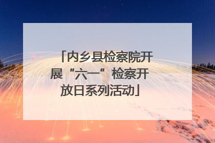 内乡县检察院开展“六一”检察开放日系列活动