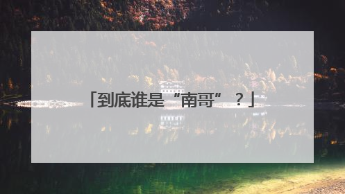 到底谁是“南哥”？