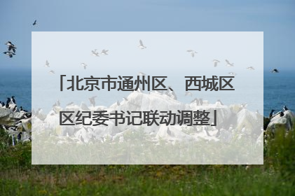北京市通州区、西城区区纪委书记联动调整
