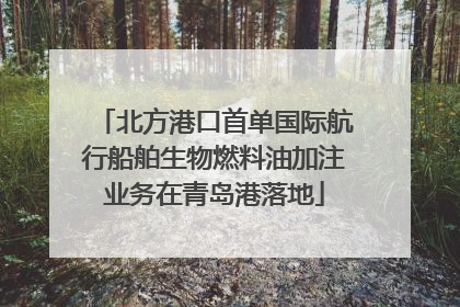 北方港口首单国际航行船舶生物燃料油加注业务在青岛港落地