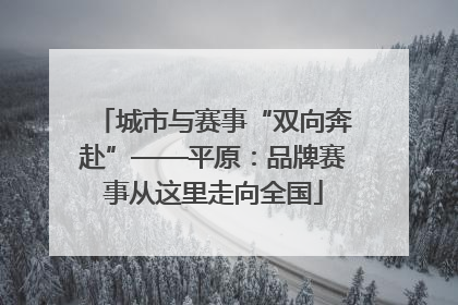 城市与赛事“双向奔赴”——平原：品牌赛事从这里走向全国