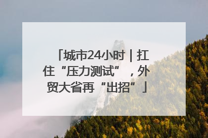 城市24小时｜扛住“压力测试”，外贸大省再“出招”