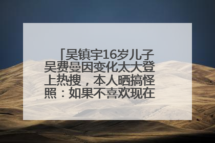 吴镇宇16岁儿子吴费曼因变化太大登上热搜，本人晒搞怪照：如果不喜欢现在的我可以离开
